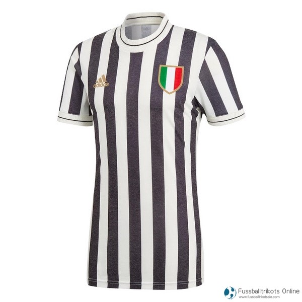 Juventus Trikot Gedenkausgabe 2018-19 Weiß Schwarz Fussballtrikots Günstig